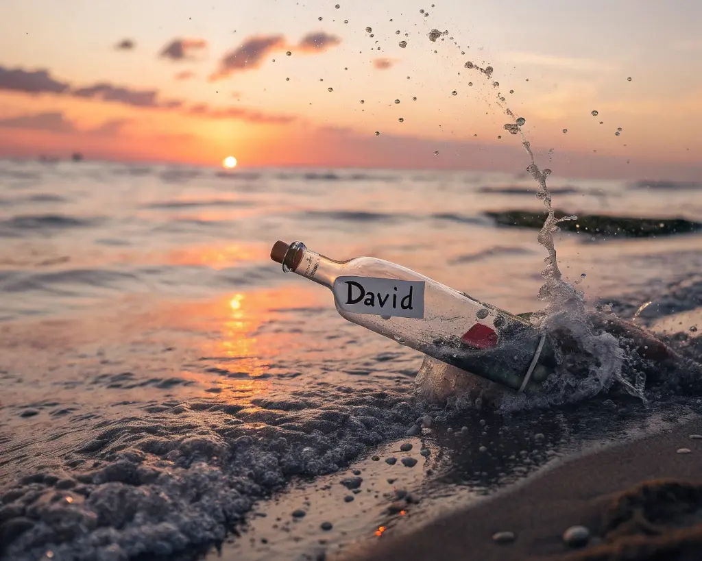 David's bottle at sunrise