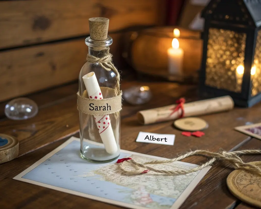 Sarah's bottle being prepared